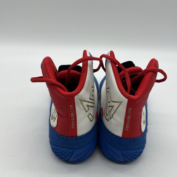 Rudis JB1 King Wrestling Men’s Size 11 Blue Red White Suede Mesh Boxing Shoes - Picture 10 of 12